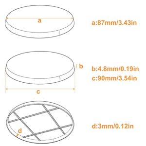 Evemodel 90mm 15pcs Round ABS Plastic Model Bases for Wargame Tabletop Military Simulation Scene