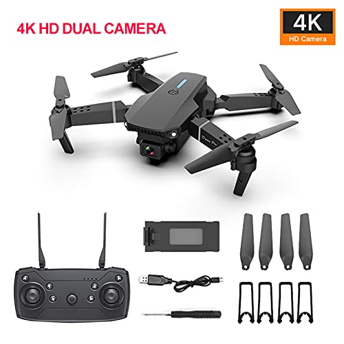 Remote Control Drones with Camera for Adults 4K & 1080P, Flying Toys with 3-level Flight Speed 4 Channel Drones for Kids 8-12 with Camera Rc Plane Helicopters for Kids Cool Stuff Gifts for Men (Black)