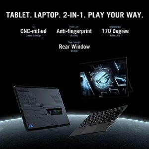 ASUS ROG Flow Z13 (2023) Gaming Laptop Tablet, 13.4” Nebula Display 16:10 QHD 165Hz, GeForce RTX 4050, Intel Core i9-13900H, 16GB LPDDR5, 1TB PCIe SSD, Wi-Fi 6E, Windows 11, GZ301VU-DS94,Black