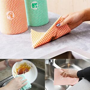 KitchLife Reusable Bamboo Paper Towels with Oil-Water Separation Technology, 1 Roll = 10 Months Supply - Washable and Recycled Paper Rollss, Eco Friendly Gift, Jungle Green