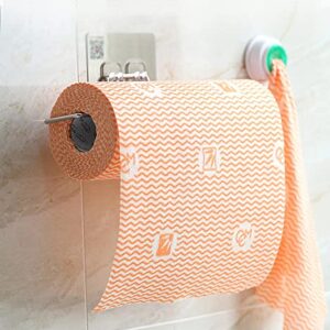 KitchLife Reusable Bamboo Paper Towels with Oil-Water Separation Technology, 1 Roll = 10 Months Supply - Washable and Recycled Paper Rolls, Eco Friendly Gift, Roral Orange