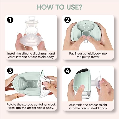 Zomee Fit Wearable Breast Pump, Hands Free, Portable,Discrete Electric Double Breast Pump - Holds up to 5 oz - Wireless 2+ Hours of Battery Life - Mimics Baby Feeds, Leak Proof Anti Backflow System