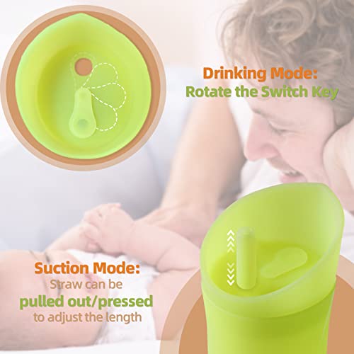 LuQiBabe Silicone Training Cup with Straw Lid | Sippy Cups | Toddler Cup with Straw - Microwave & Freezer Safe BPA Free Food-Grade Silicone Babies Water Drinking Cup (5 oz)