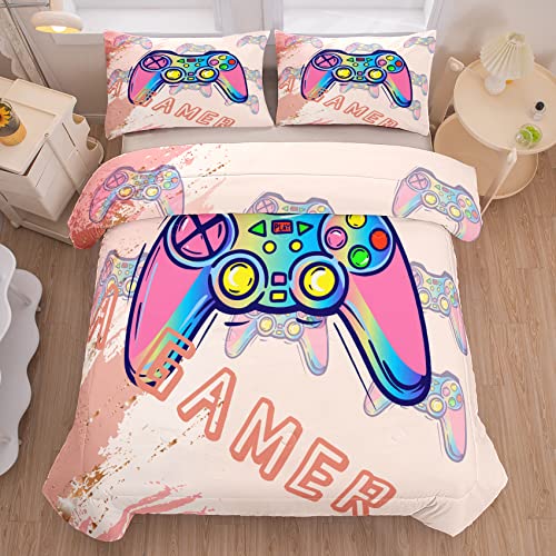 Tailor Shop Gamer Twin Bedding Sets for Boys,Gaming Bed Set Gaming Comforter for Kids Girls Teen, Gaming Bedding Set All Season with 1 Comforter and 1 Matching Pillowcase……