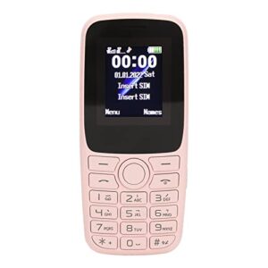 unlocked cellphone, 1400mah large font big buttons 2.4in screen senior cell phone 2g gsm for travel (pink)