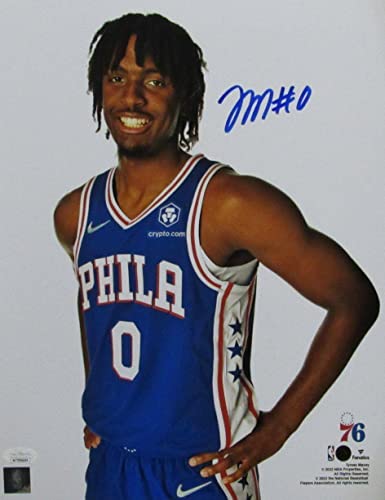 Tyrese Maxey Philadelphia 76ers Signed/Autographed 11x14 Photo JSA 167230 - Autographed NBA Photos