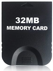 hyamass 32mb(507 blocks) high speed gamecube storage save game memory card compatible for nintendo gamecube & wii console accessory kits - black