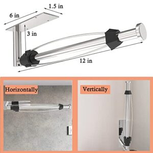 Paper Towel Holder Under Cabinet Brushed Nickel Wall Mount Paper Towel Holder Under Counter Vertical Hanging Paper Towel Rack Adhesive Or Drilling with Damping Ratcheting for Kitchen Bathroom and RV