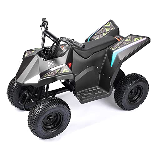 HYPER GOGO Electric Quad ATV for Kids,13" Tires Four-Wheeler,36V 350W Motor up to 10 mph (Black)