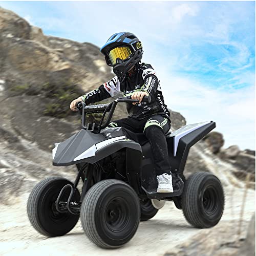 HYPER GOGO Electric Quad ATV for Kids,13" Tires Four-Wheeler,36V 350W Motor up to 10 mph (Black)