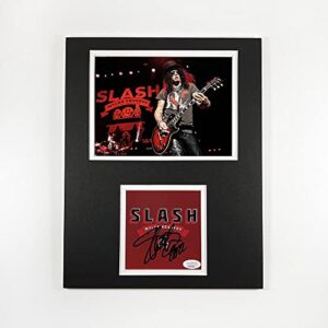 slash guns n r oses gnr 11x14 matted photo and card signed autographed authentic jsa coa compatible with guns n roses
