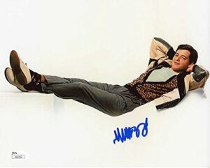 matthew broderick ferrid bueller's day off 8x10 photo signed autographed authentic jsa coa