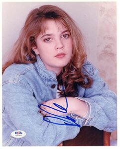 drew barrymore young 8x10 photo signed autographed authentic psa/dna