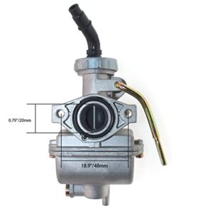 pz20 Carburetor for tao tao 125 110 90 70 50 atv carburetor Compatible with atv dirt bike baja kazuma go kart 4-stroke engine