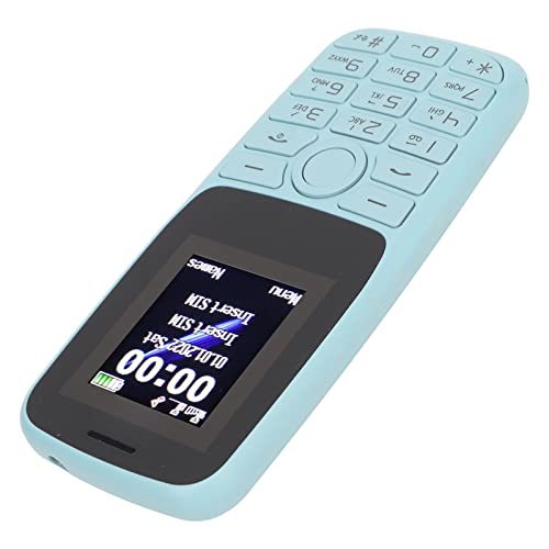 Senior Cell Phone, Large Font Multifunction Unlocked Cellphone Dual SIM Dual Standby 2.4in Screen 1400mAh for Travel (Sky Blue)