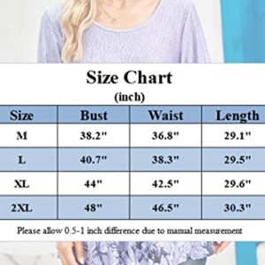 Tencole Ladies Tops and Blouses Dressy, Pleated Womens Tops Casual Loose Fit Comfy Tunic Blouse Long Tunics for Women to Wear with Leggings Dressy Shirts Peasant Tops Loose Fit Fall