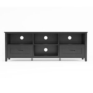 IANIYA 70.08 Inch TV Stand with Ample Storage Space and Sturdy Structure Design, Perfect for Living Room (Black-with Drawer)