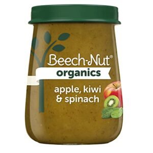 beech-nut baby food jars, organic apple kiwi spinach, 4oz, 10ct