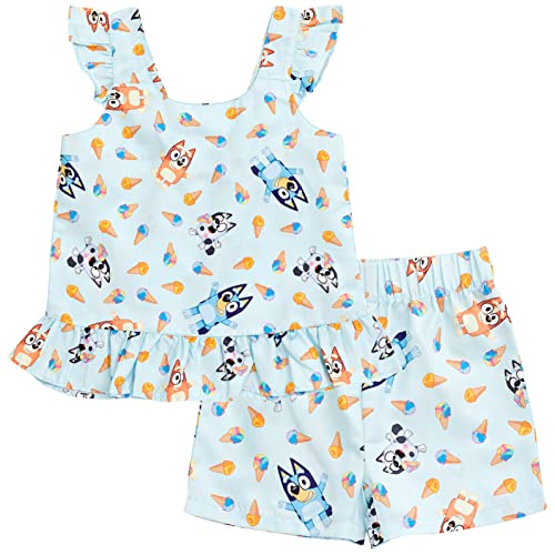 Bluey Bingo Little Girls Tank Top and Shorts 6