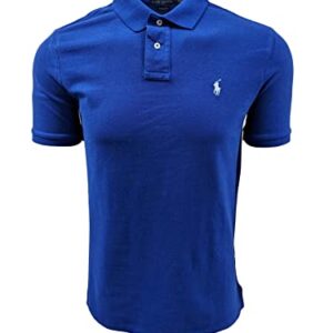 POLO RALPH LAUREN Mens Classic Fit Mesh Polo Shirt (Large, Royal Blue (Light Blue Pony))