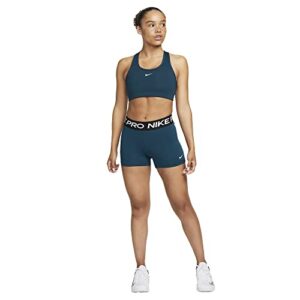 Nike Pro 365 Women's 3" Shorts (as1, Alpha, m, Regular, Regular, Valerian Blue/Black/White)