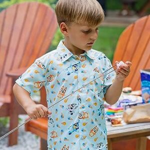 Bluey Bingo Toddler Boys Hawaiian Button Down Shirt and Shorts 3T