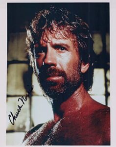 chuck norris signed 8x10 photo