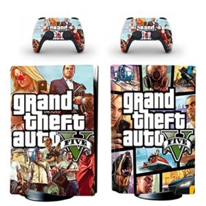 For PS4 NORMAL - Game Grand GTA Theft And Auto PS4 or PS5 Skin Sticker For PlayStation 4 or 5 Console And Controllers Decal Vinyl DUC-5926