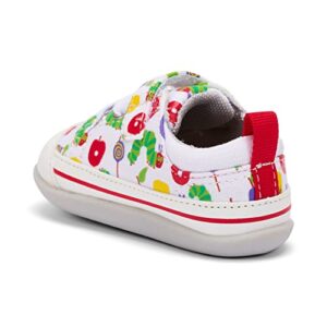 see kai run - stevie ii first walker shoe for infants, white/very hungry caterpillar, infant 5