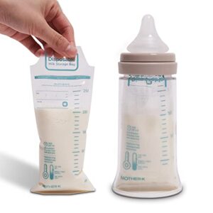 mother-k disposable baby bottle liner, must-have baby travel essentials, bpa free (8oz, 120pcs)