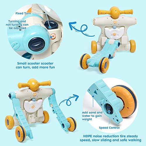 Baby Sit-to-Stand Learning Walker, 3 in 1 Baby Walker for Boys Girls Toddlers, Educational Baby Push Walkers with Entertainment Activity Center, Baby Music Learning Toy Gift for Infant