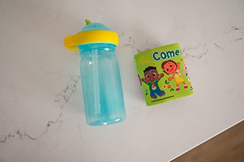 The First Years Chill & Sip Cocomelon Kids Water Bottle - Insulated Toddler Straw Cups with Flip Top and Protective DropGuard - 12 Oz - Ages 24 Months and Up