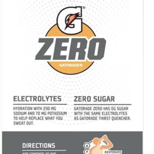 Gatorade G Zero Powder 4 Flavor Variety Pack 10 of Each FlavorPack of 40 0.10oz Glacier Freeze Orange Grape Fruit Punch packed by TOOZOON