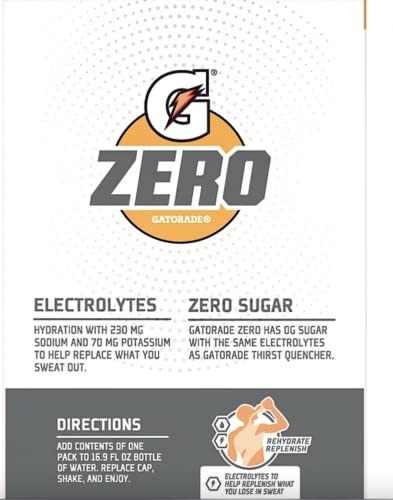 Gatorade G Zero Powder 4 Flavor Variety Pack 10 of Each FlavorPack of 40 0.10oz Glacier Freeze Orange Grape Fruit Punch packed by TOOZOON