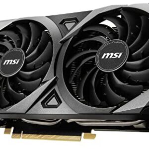 MSI Gaming GeForce RTX 3060 Ti LHR 8GB GDRR6X, 256-Bit, HDMI/DP, Nvlink, Torx Fan 3, Ampere Architecture OC Graphics Card (RTX 3060 TI Ventus 2X 8GD6X OC)