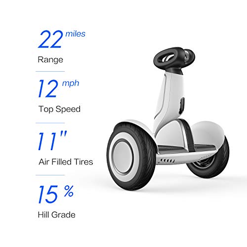 Segway Ninebot S-Plus Smart Self-Balancing Electric Scooter, Remote Control and Auto-Following Mode, White & Segway Ninebot Electric GoKart, 13.7 Miles and 10MPH, W. Capacity 220lbs