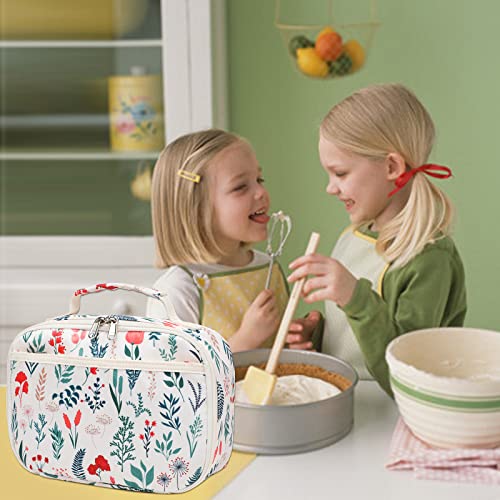 CAMTOP Lunch Box Kids Insulated Lunch Bag Small Cooler Thermal Meal Thermal lunchbox for Girls Boys School Picnics(Flower)