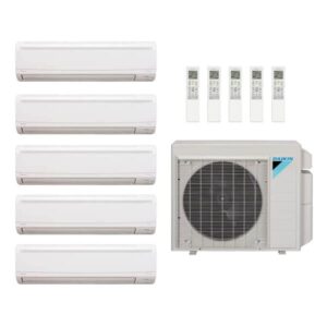 daikin 48,000 btu 20.2 seer 5-zone mini split heat pump system - 7k-7k-7k-9k-18k