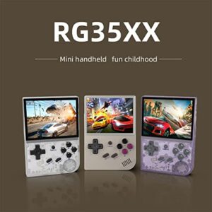 RG35XX Handheld Game Console with 5000 Games, 3.5inch IPS OCA Screen Linux System Chip Cortex-A9 Portable Handheld Nostalgic Arcade Retro Game Machine, 64g, 2100mAh (RG35XX Gray)