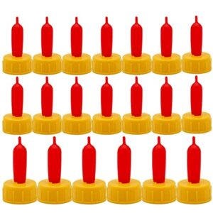 APlayfulBee Goat Nipple 25Pcs Cow Calf Milk Drink Nipple Soft Silicone Goat Milk Bottle Topper Feeding for Sheep Goat Pup Dog Farm Supplies (Yellow)