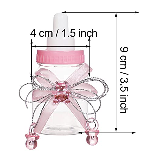 Bodosac 24Pcs Baby Shower Feeding Bottle Baby Shower Favours Sweets Candy Box for Baby Shower Decoration (Pink)