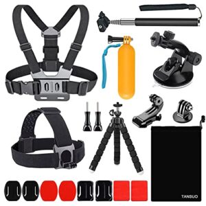 tansuo 13-in-1 accessories for gopro, action camera accessory kit compatible with gopro hero 11 10 9 8 max 7 6 5 4 black sj4000 and other sports cameras