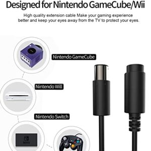 DUEYAGO WiiGamecube Controller Extension Cable for Wii Gamecube GCN - 2pack/6.6ft