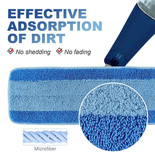 7 Pack Microfiber Cleaning Pads Compatible with Bona Mop, 18 Inch Mop Pads for Hardwood Floor Cleaner (7 Pack)