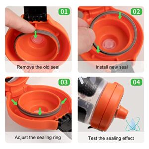 6 Pack Replacement Gasket for Gatorade Water Bottle, Silicone Lid Seal Replacement for Gatorade Gx Hydration System Bottle, Replacement Part for Gatorade GX Bottle Gatorade GX Pods