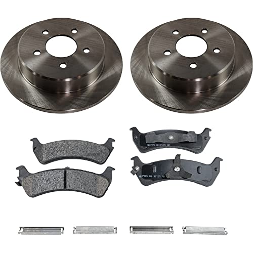 TWZZ Disc Brake Rotor and Pad Kit Fits Rear Models with Rear Discs (Cast Iron) 16593354 F5TZ2C026A 4087729 2U2Z2V200BB F5TZ2200A XL2Z220