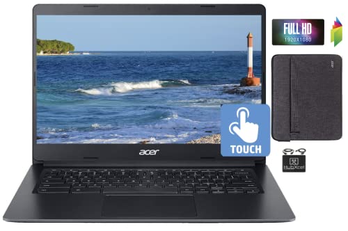 acer 2023 Flagship Chromebook 14" FHD 1080p IPS Touchscreen Light Laptop, Intel Celeron N4020 (Up to 2.8GHz), 4GB RAM, 64GB eMMC,HD Webcam, WiFi 5, 12+ Hours Battery,Chrome OS,w/HubxcelAccessory