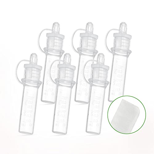 Haakaa Silicone Colostrum Collector Set with Clear PP Storage Case 4 ml, 6 PK, Pre-Sterilized