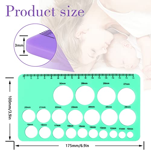 Nipple Ruler, Nipple Rulers for Flange Sizing Measurement Tool, Pink Soft and Silicone Flange Size Measure for Nipples, Breast Flange Measuring Tool Breast Pump Sizing Tool - New Mothers Musthaves