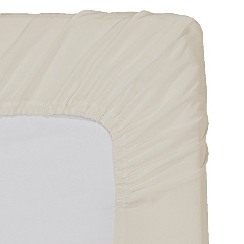 Crescent Bedding Full XL Sheets Sets - 4 Piece Full XL Size Beige Sheets, Double Brushed Sheets, Hotel Luxury Full XL Sheet Set, Extra Soft Bedding Sheets & Pillowcases